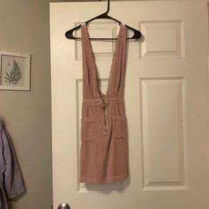 target baby pink corduroy strap dress